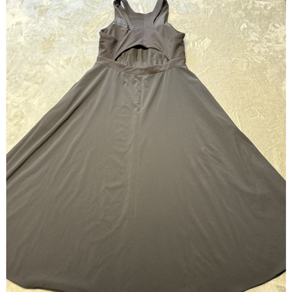 Athleta WINONA Midi Support Racerback Dress Black Sz M Petite Active Sleeveless - Picture 11 of 12